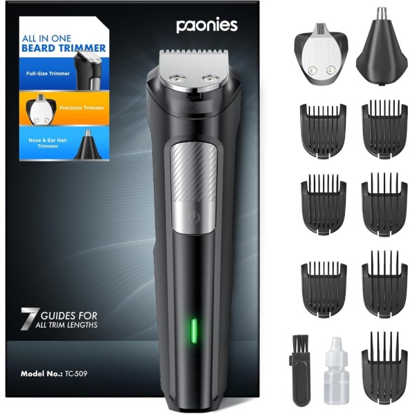 Beard Trimmer Hair Clippers Men, Nose & Ear Tr...