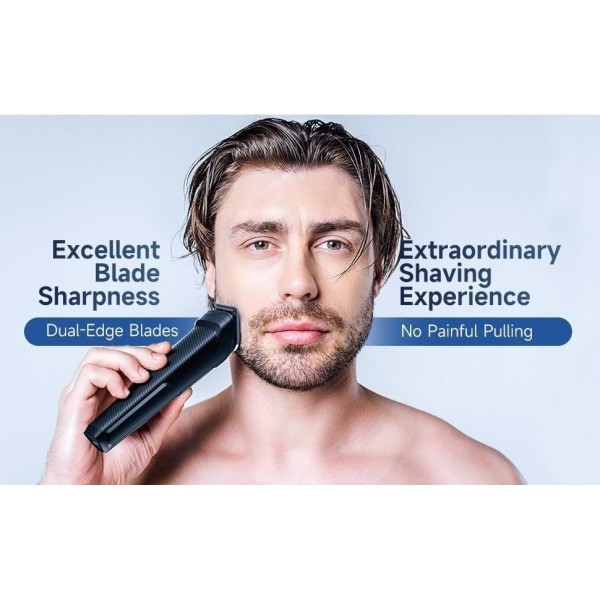 Beard Trimmer Hair Clippers Men, Nose & Ear Trimmer, 9-in-1 Body Groomer Men Kit, Cordless Rechargeable Hair Clippers with 7 Limit Combs, Stainless Steel Blades, Waterproof Razor Extra Long Life