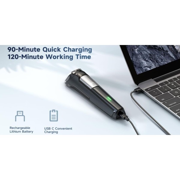 Beard Trimmer Hair Clippers Men, Nose & Ear Trimmer, 9-in-1 Body Groomer Men Kit, Cordless Rechargeable Hair Clippers with 7 Limit Combs, Stainless Steel Blades, Waterproof Razor Extra Long Life