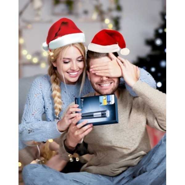 Beard Trimmer Hair Clippers Men, Nose & Ear Trimmer, 9-in-1 Body Groomer Men Kit, Cordless Rechargeable Hair Clippers with 7 Limit Combs, Stainless Steel Blades, Waterproof Razor Extra Long Life